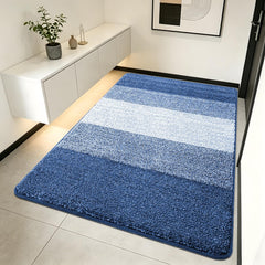 Kitinjoy Indoor Outdoor Door Mat navy blue front view, 70x32 inches