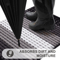 Kitinjoy Indoor Outdoor Door Mat side view showing thickness