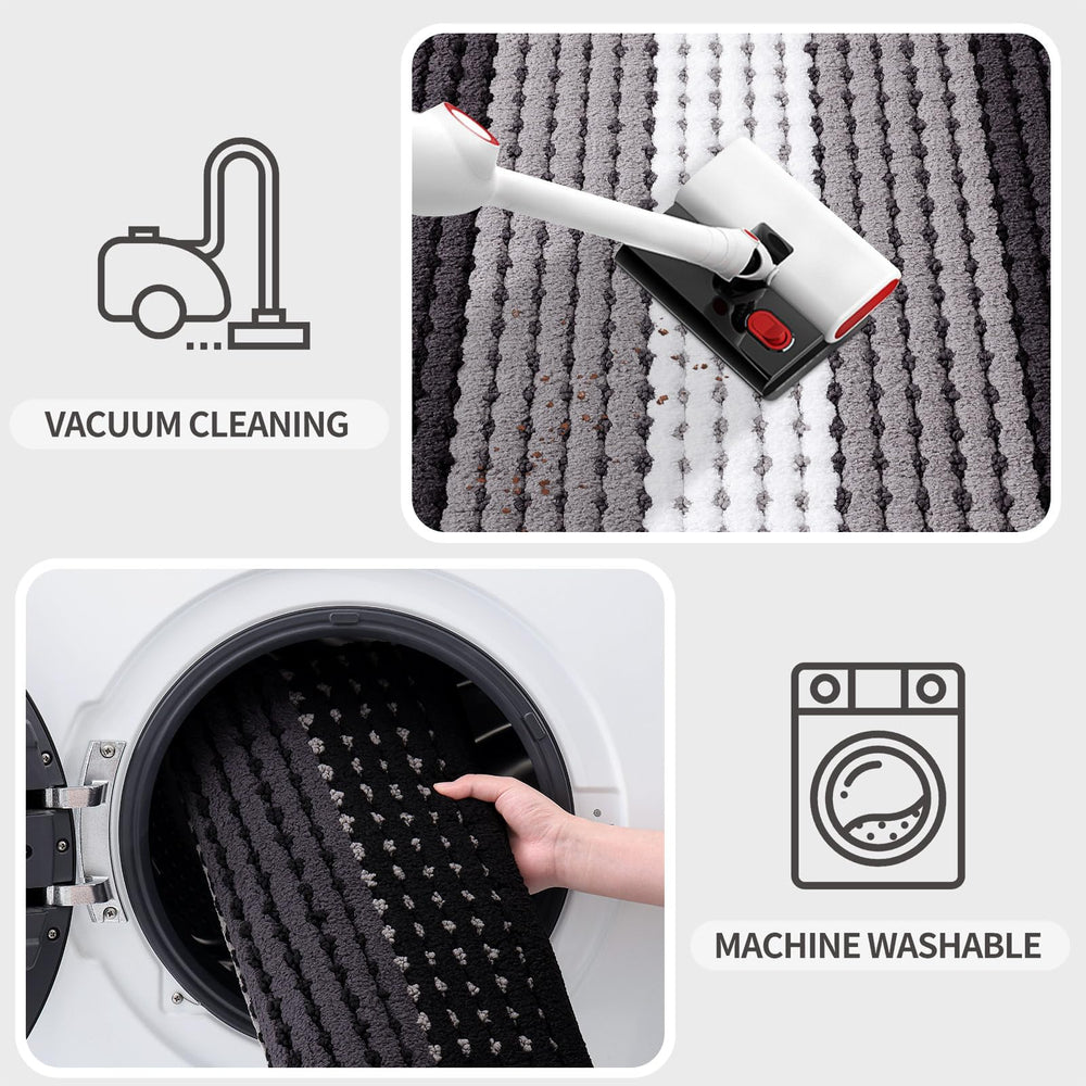 Kitinjoy Indoor Outdoor Door Mat with door opened
