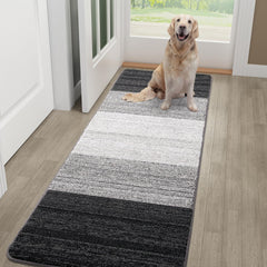 Kitinjoy Indoor Outdoor Doormat Grey 59x20 front view