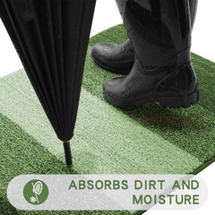 Kitinjoy Indoor Outdoor Doormat side view showing thickness