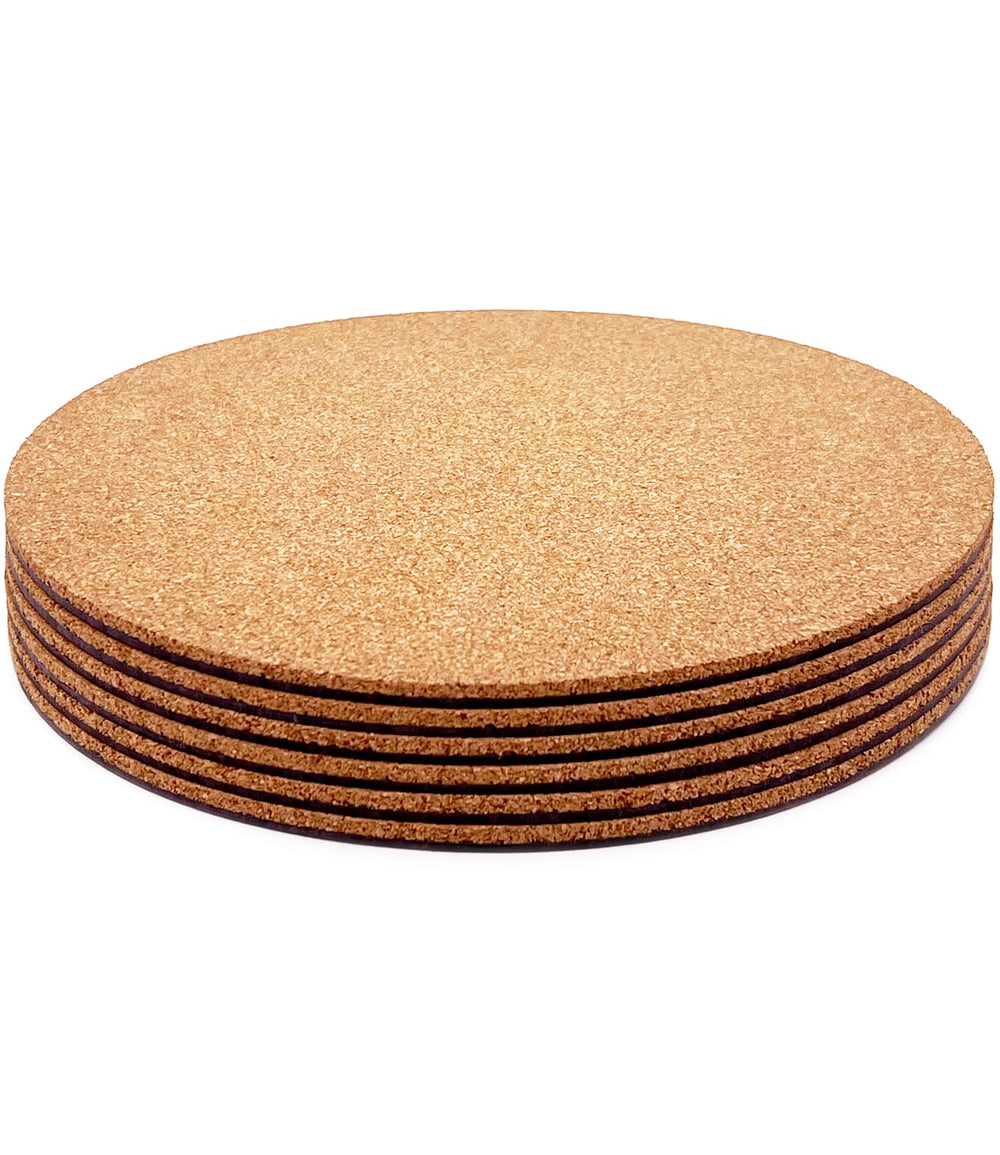 KITLAB Cork Plant Coasters, 8 Inch, front view