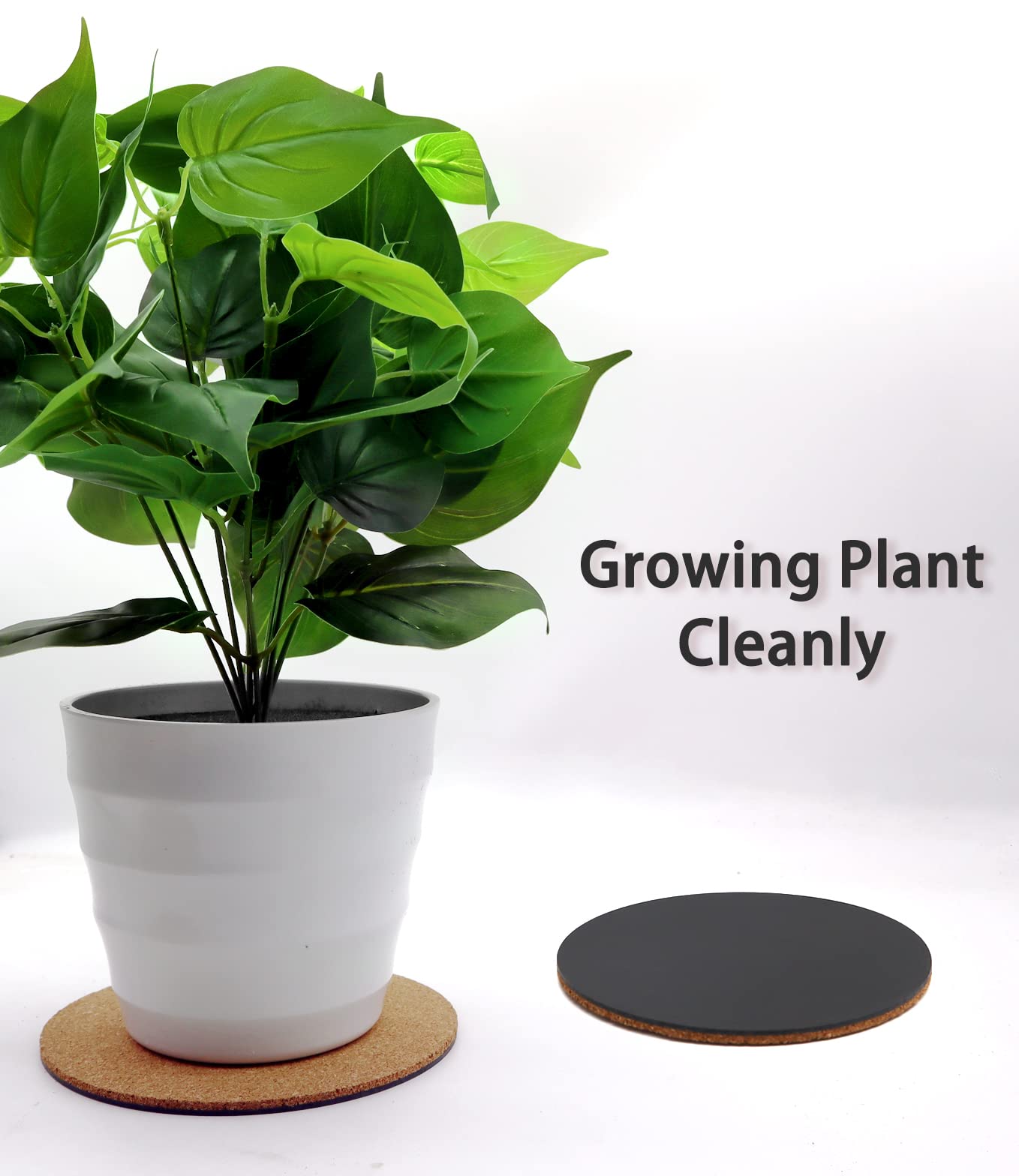 KITLAB Cork Plant Coasters used as trivets in kitchen