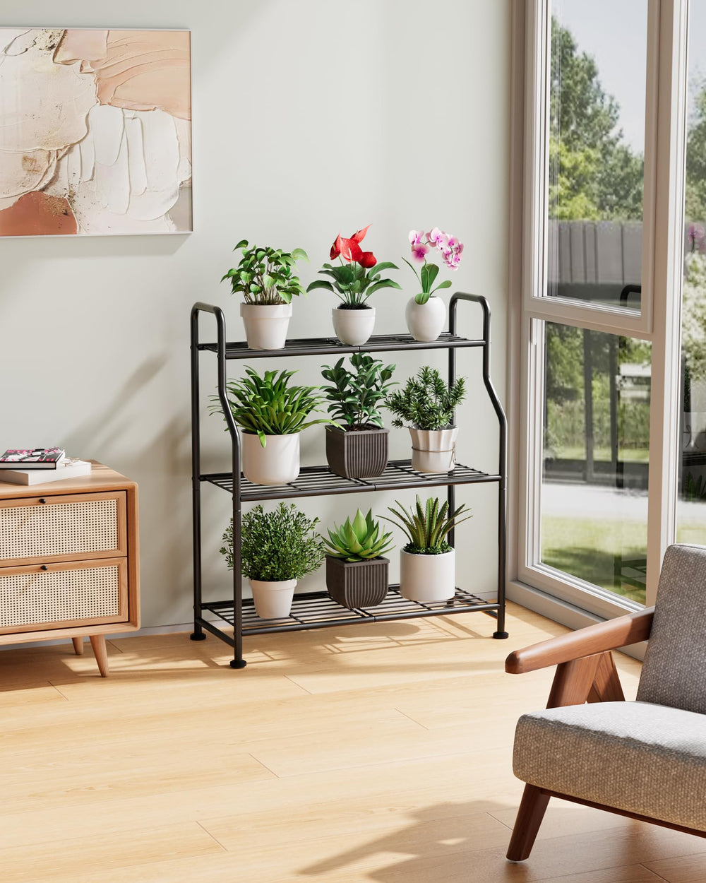 Kitsure Plant Stand with decorative items displayed
