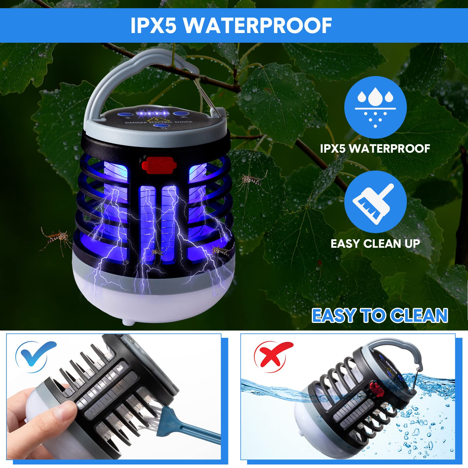 Kittmip Bug Zapper Lantern during outdoor activity