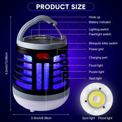 Kittmip Bug Zapper Lantern, showing USB charging port