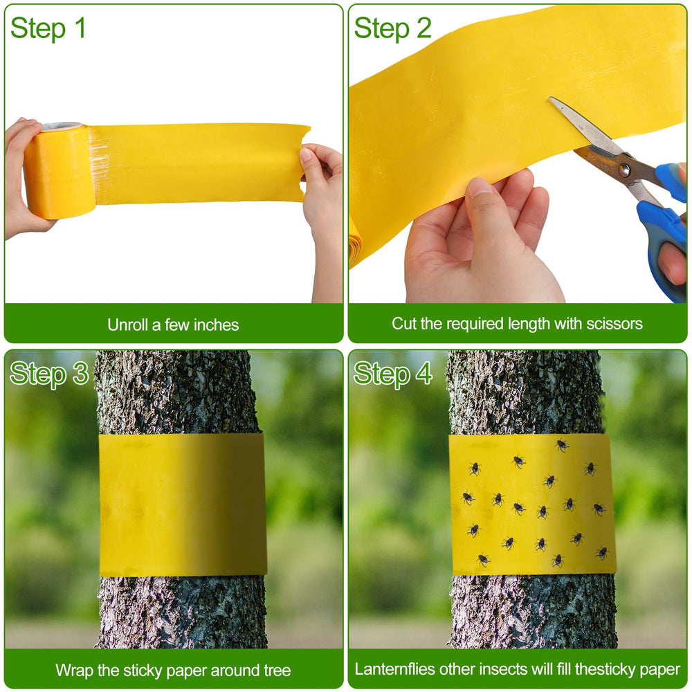 Kittmip Lantern Fly Tree Tape roll on a garden pole