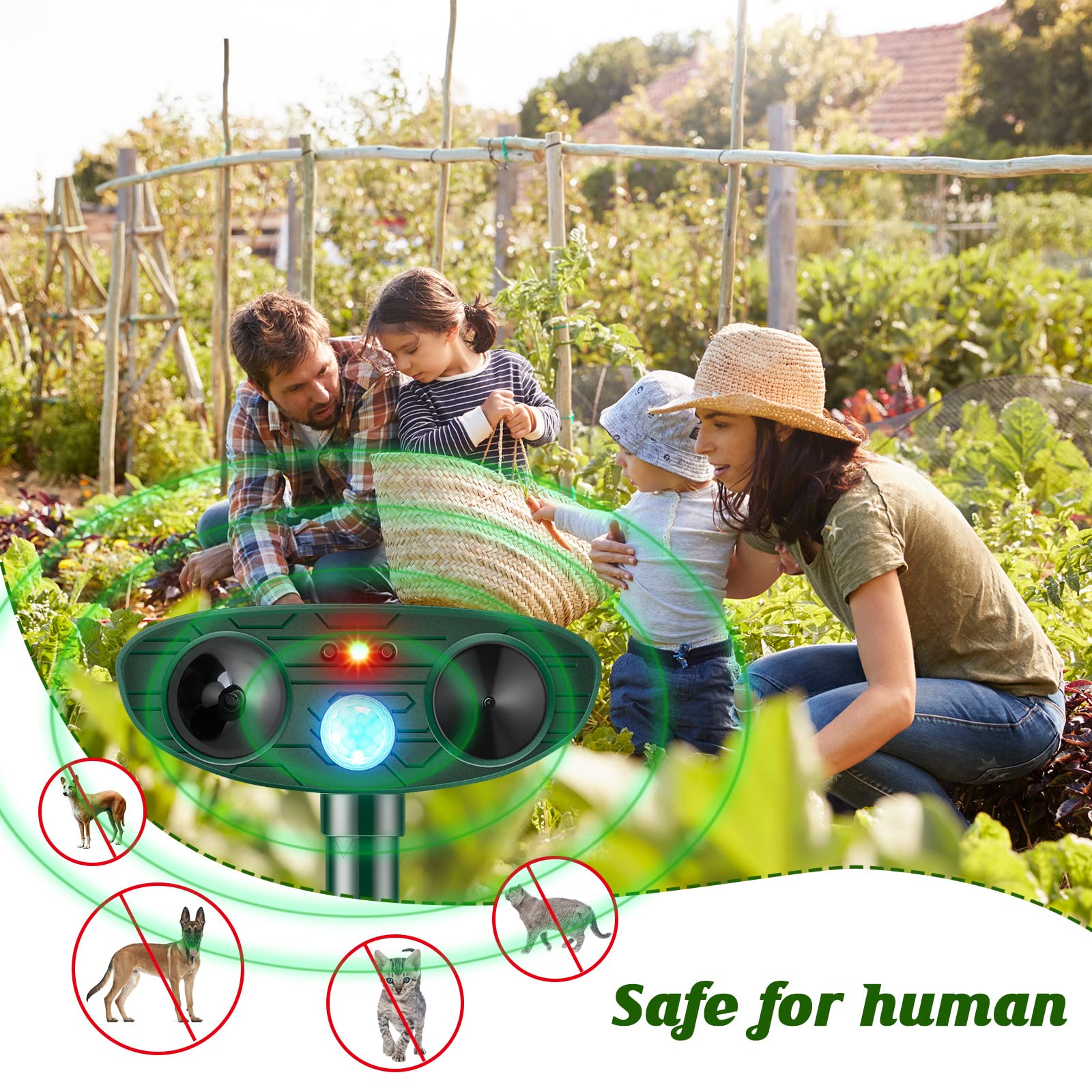 Kittmip Ultrasonic Animal Repellent green colour variant