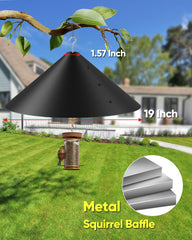 KITVONA squirrel baffle side view with hanging kit