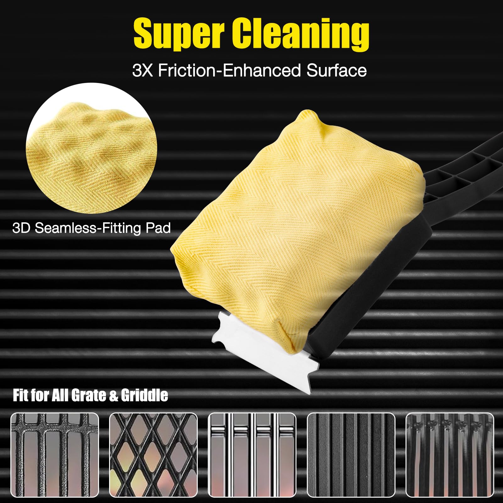 Kitwanda Grill Brush on a charcoal grill for effective cleaning