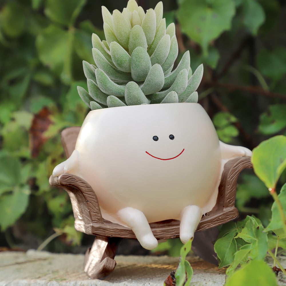 KIUGCO Smily Face Planter Pot in a child's room