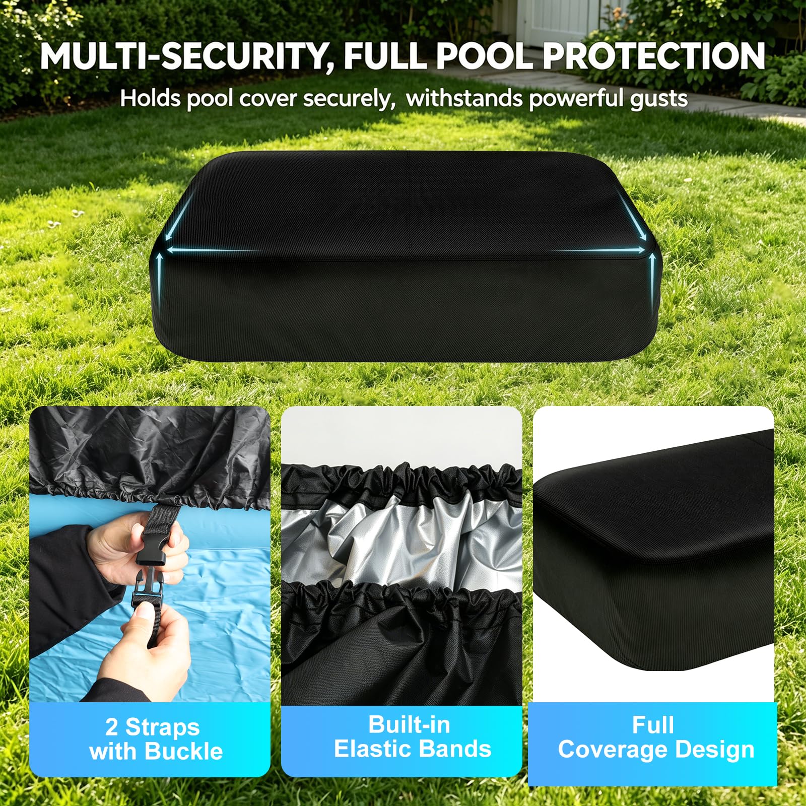 KJX Inflatable Pool Cover on a pool