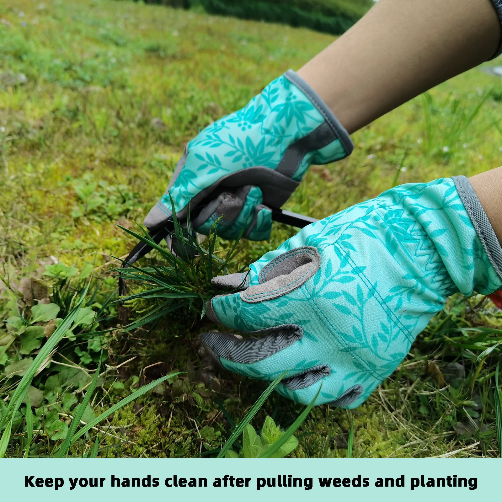 KLDOLLAR Gardening Gloves in use while gardening