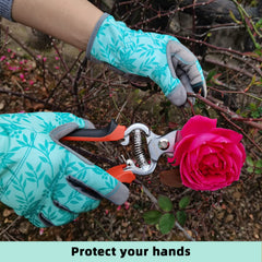 KLDOLLAR Gardening Gloves showing touch screen feature