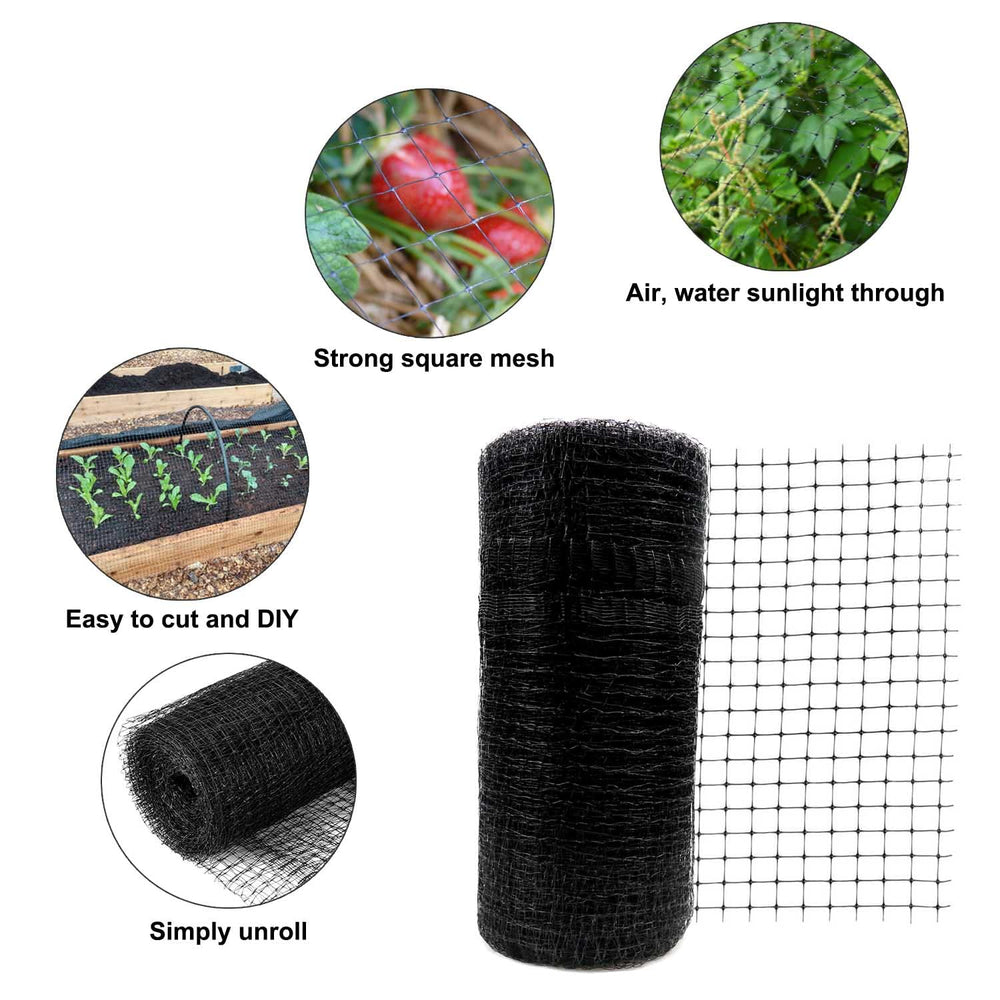 KLEWEE Bird Netting draped over a vegetable garden