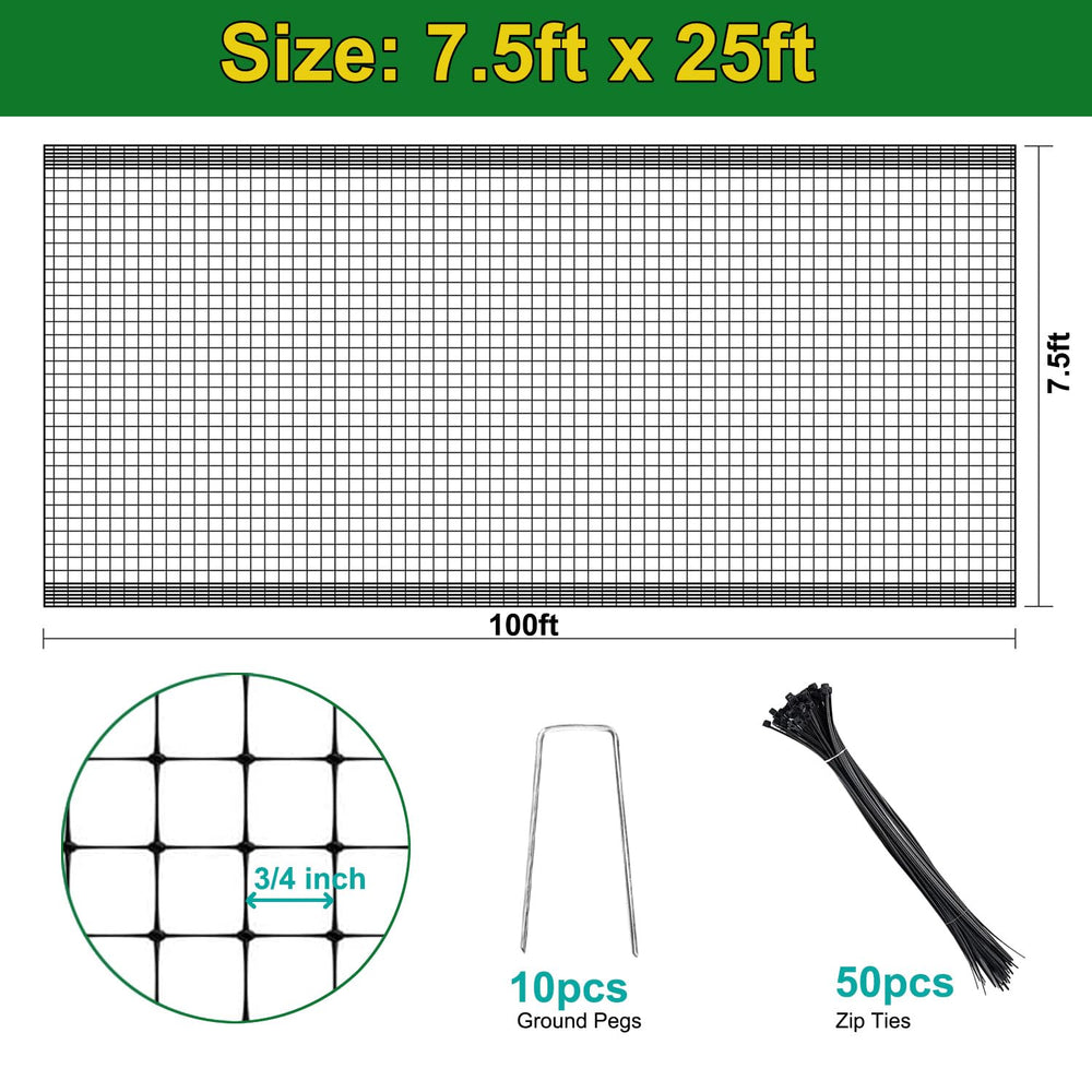 KLEWEE Bird Netting package contents with accessories
