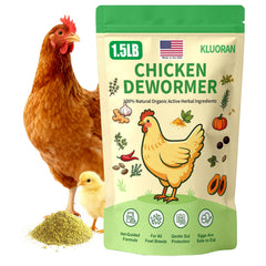 KLUORAN Natural Chicken De-Wormer Powder 1.5 LB front view