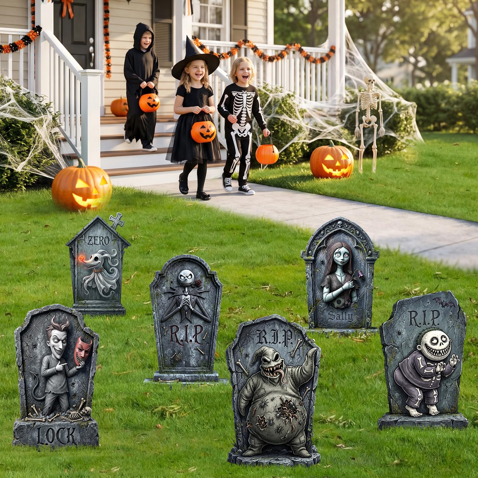 KLYRO Halloween decorations set in garden
