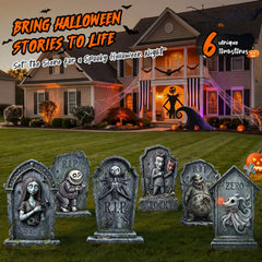KLYRO Halloween tombstone with RIP details and stakes