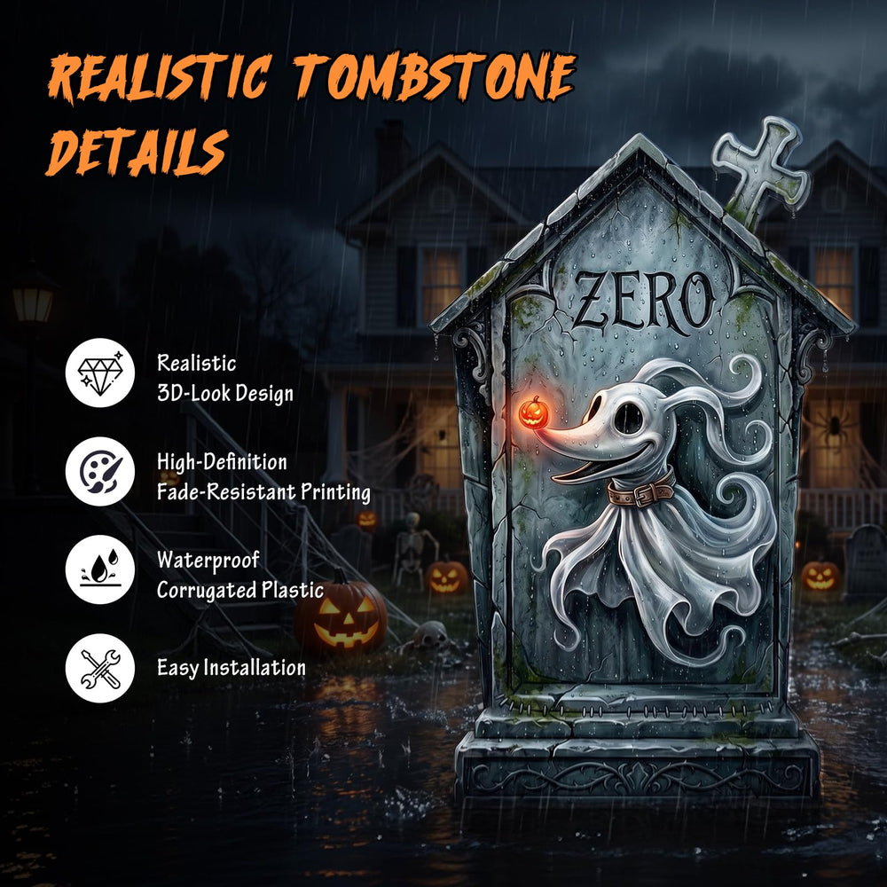 KLYRO waterproof Halloween tombstone yard sign