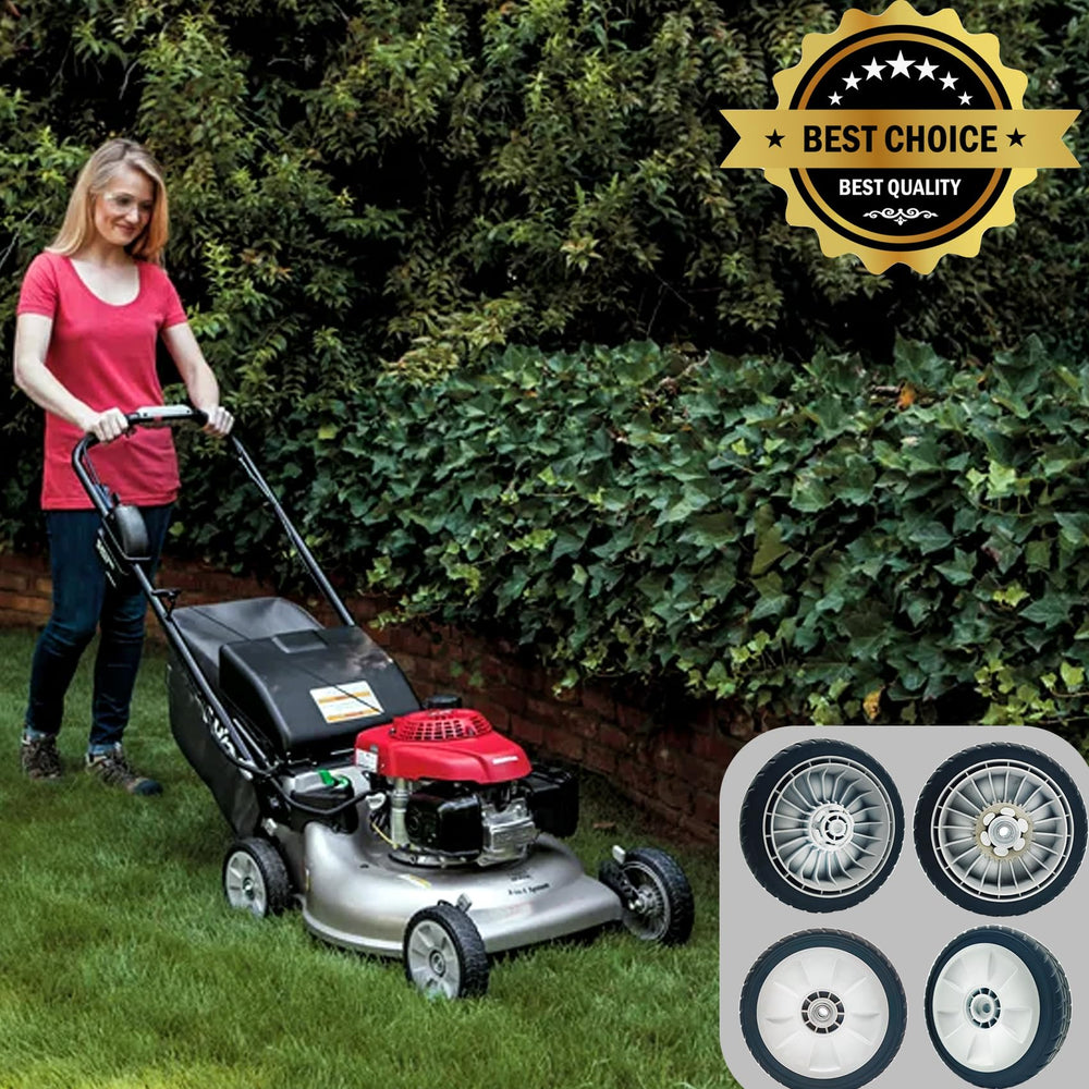 KMHGD lawn mower wheels on grass