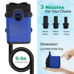 Knifel Submersible Water Pump in a garden fountain