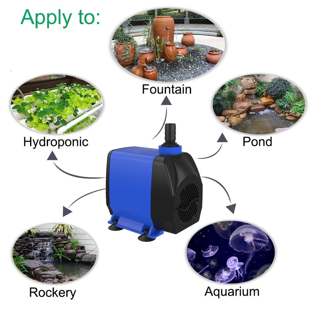 Knifel Submersible Water Pump with adjustable flow knob