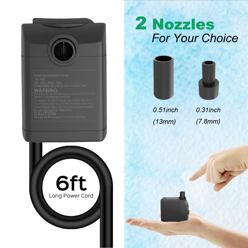 Knifel water pump power cord connection