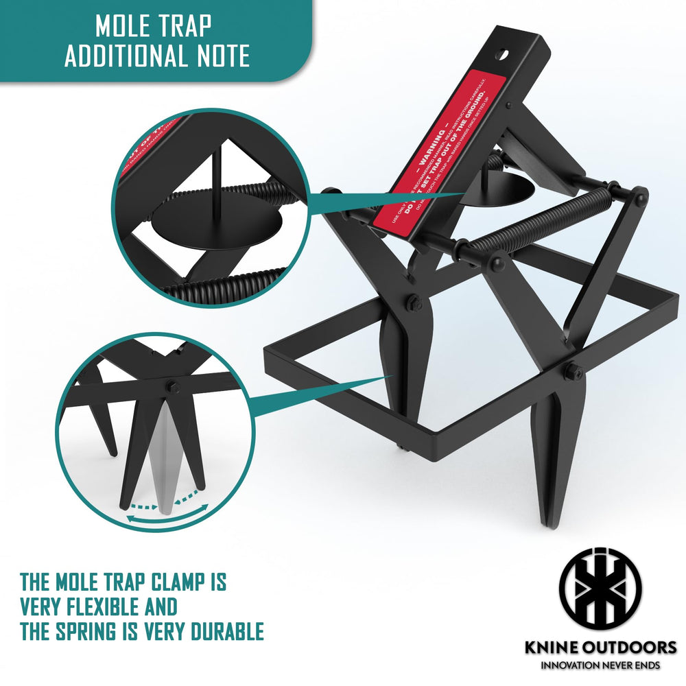 KNINE OUTDOORS Mole Trap close-up of trigger mechanism