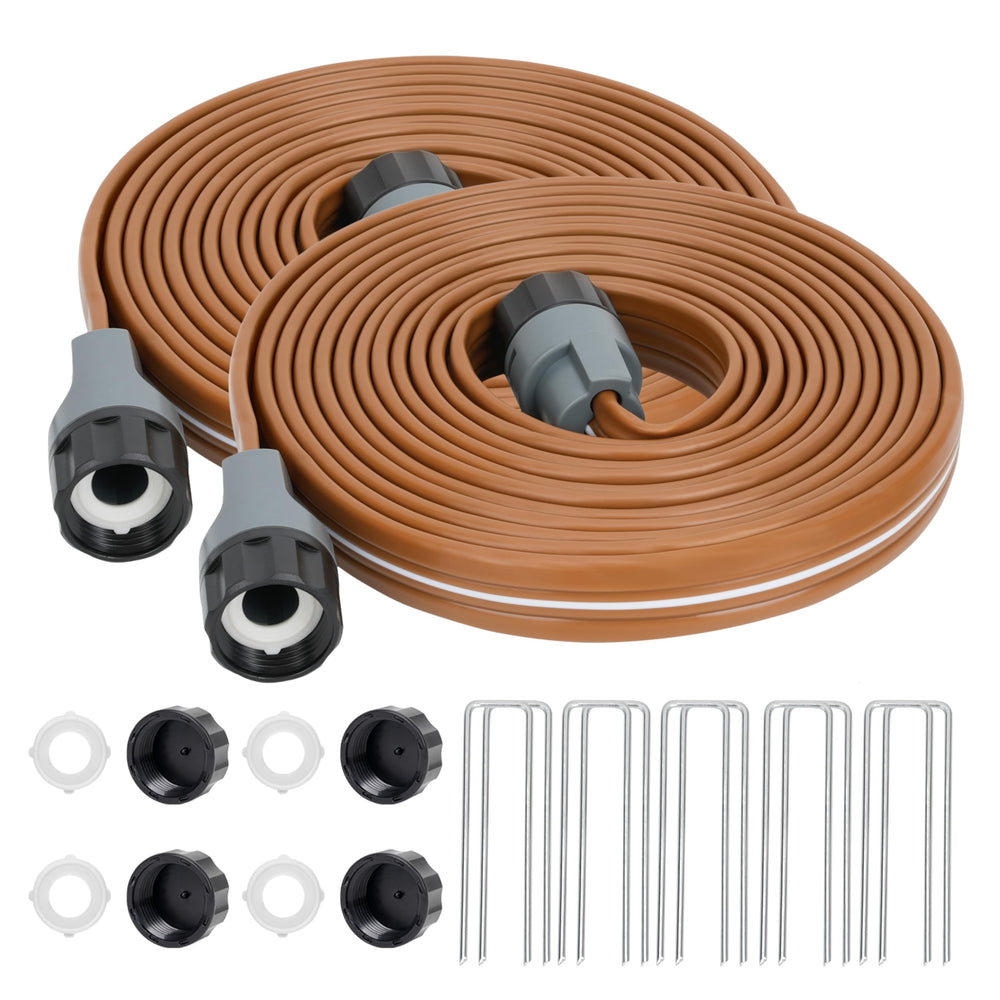KOBAZ 30FT Sprinkler Soaker Hose front view with removable end cap