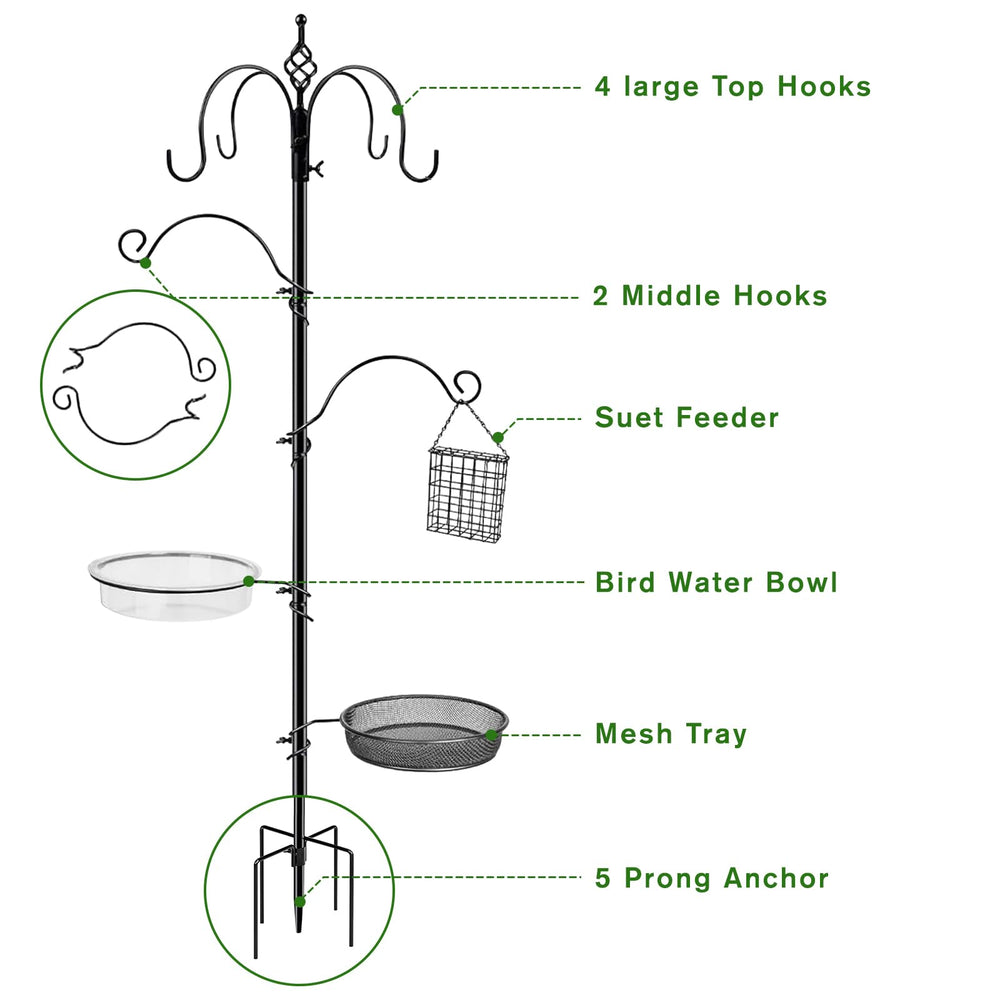 Kodope Bird Feeding Station parts including base and platform