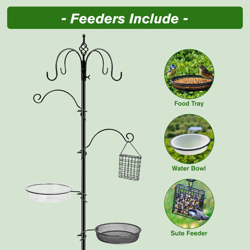 Kodope Bird Feeding Station side view showing height