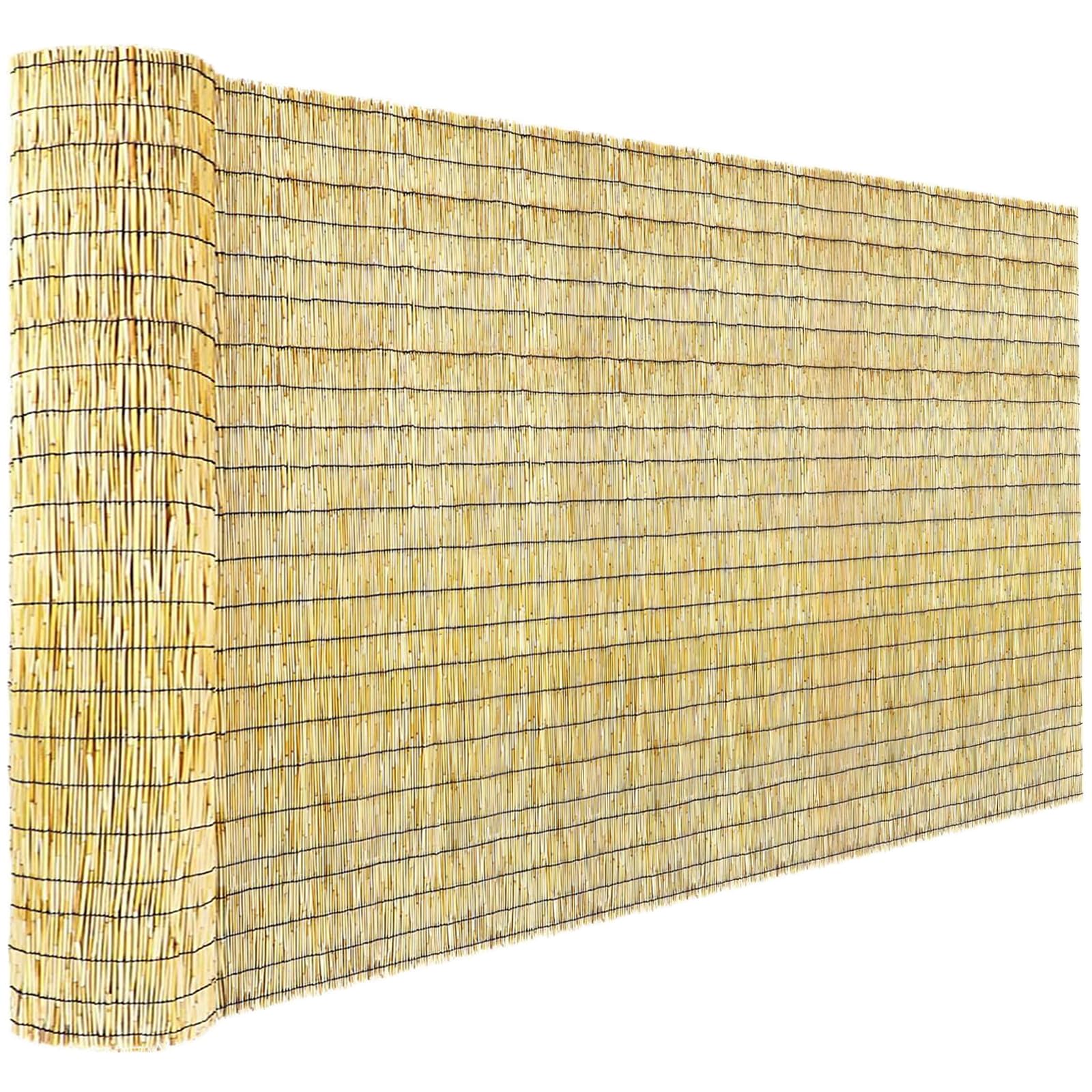 KOIUEYW Bamboo Reed Fencing 3 x 16 FT front view