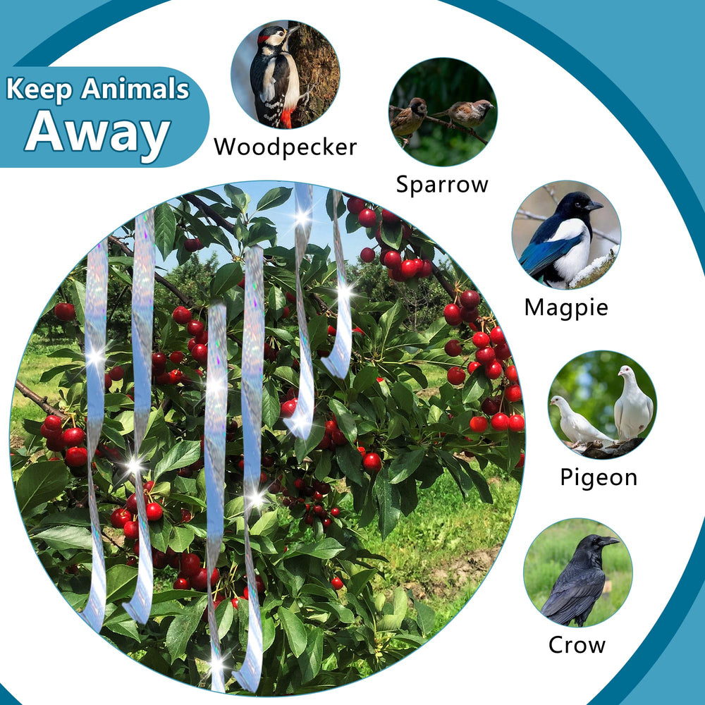 KOKMEYA Bird Scare Tape applied around a garden area