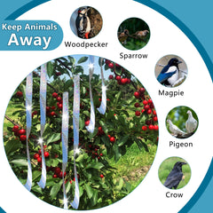 KOKMEYA Bird Scare Tape applied around a garden area