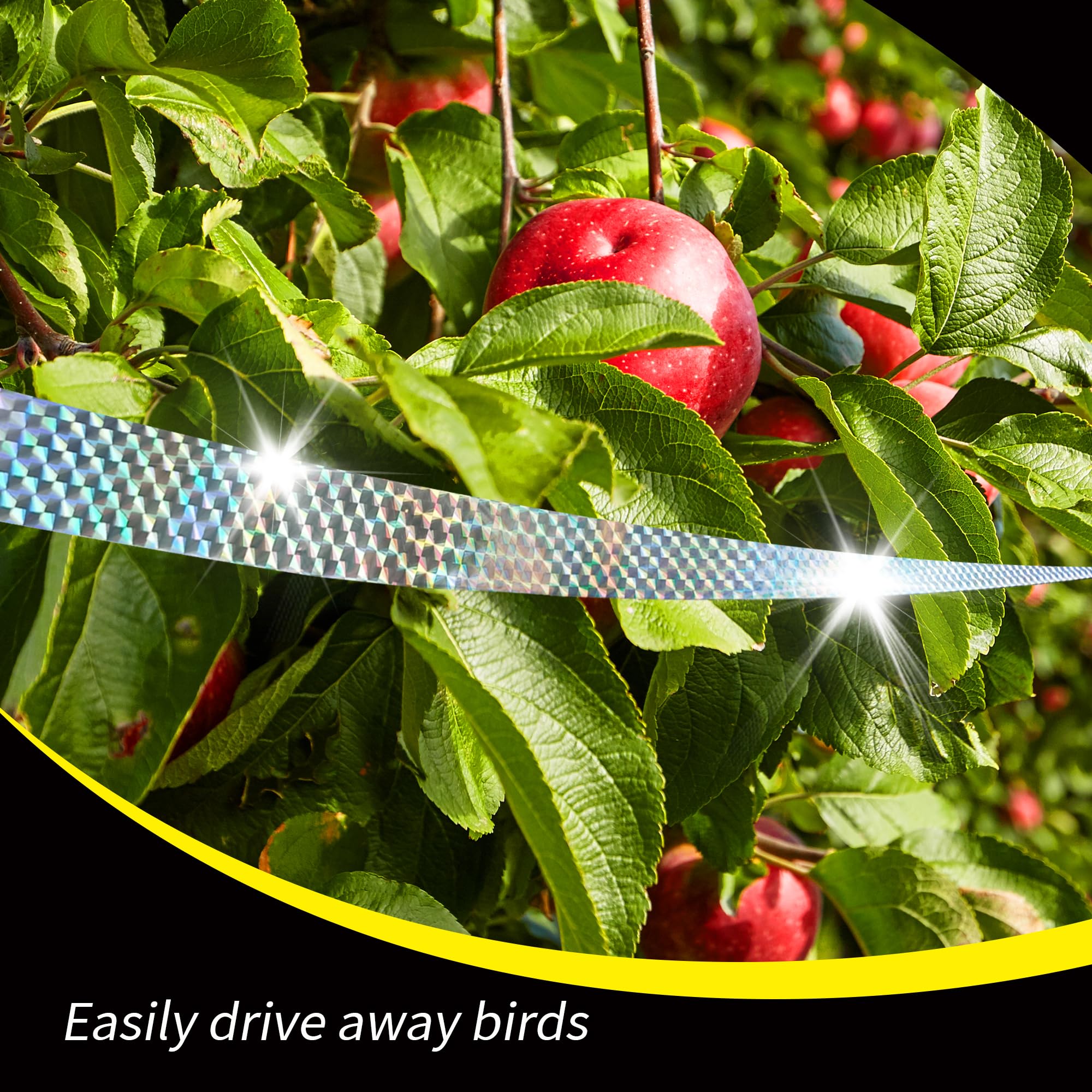 KOKMEYA Bird Scare Tape attached to branches