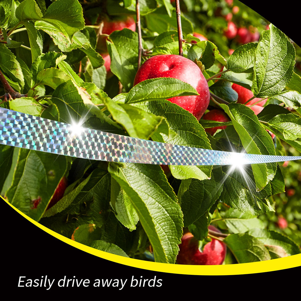 KOKMEYA Bird Scare Tape attached to branches