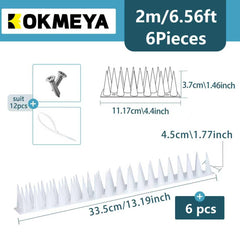 KOKMEYA Bird Spikes installation on a fence