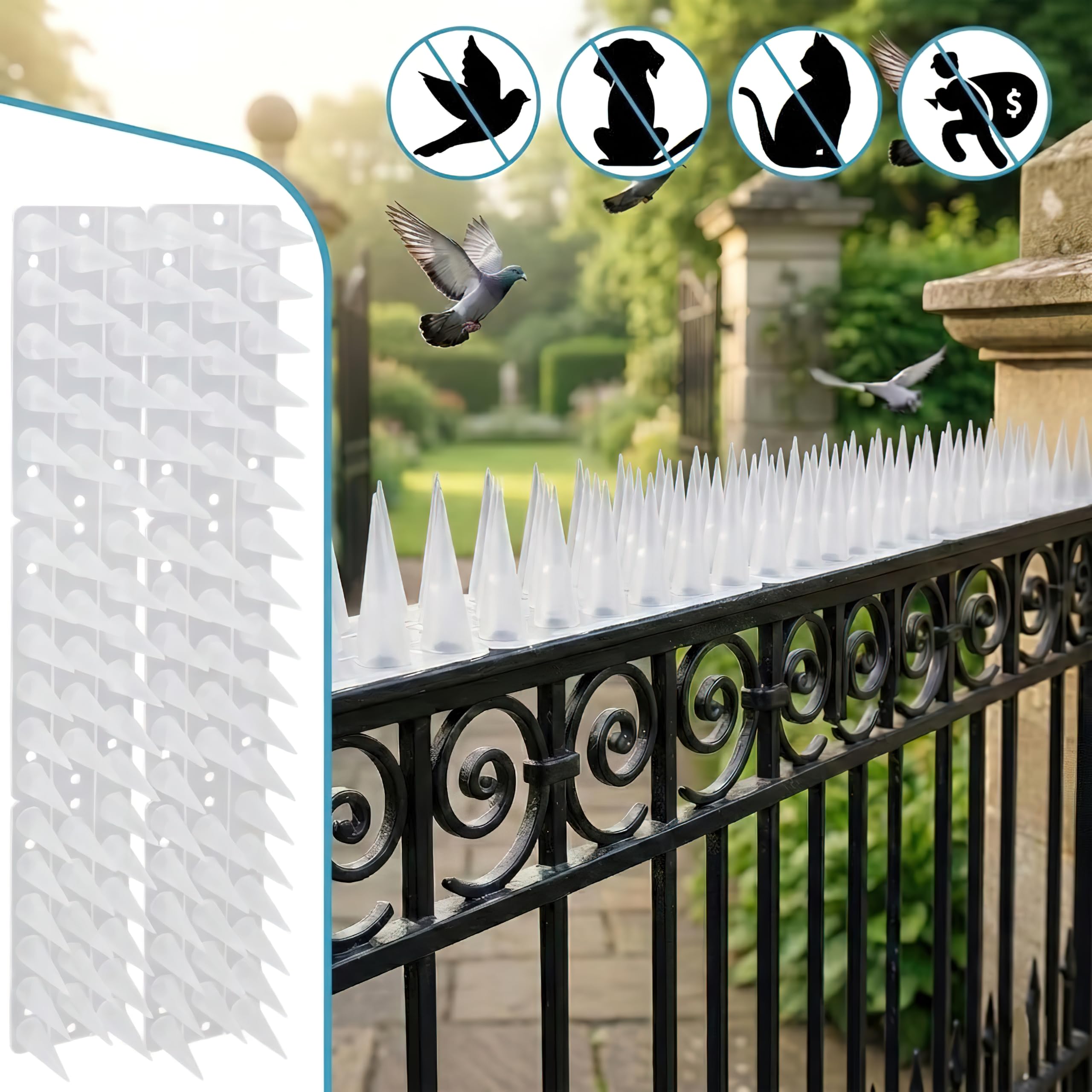 KOKMEYA Bird Spikes with dimensions labeled