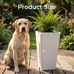 KOL planters with colorful flowers