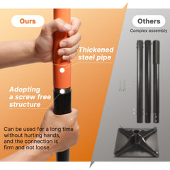 KOLEIYA 48 Inch Hand Tamper in a garden setting