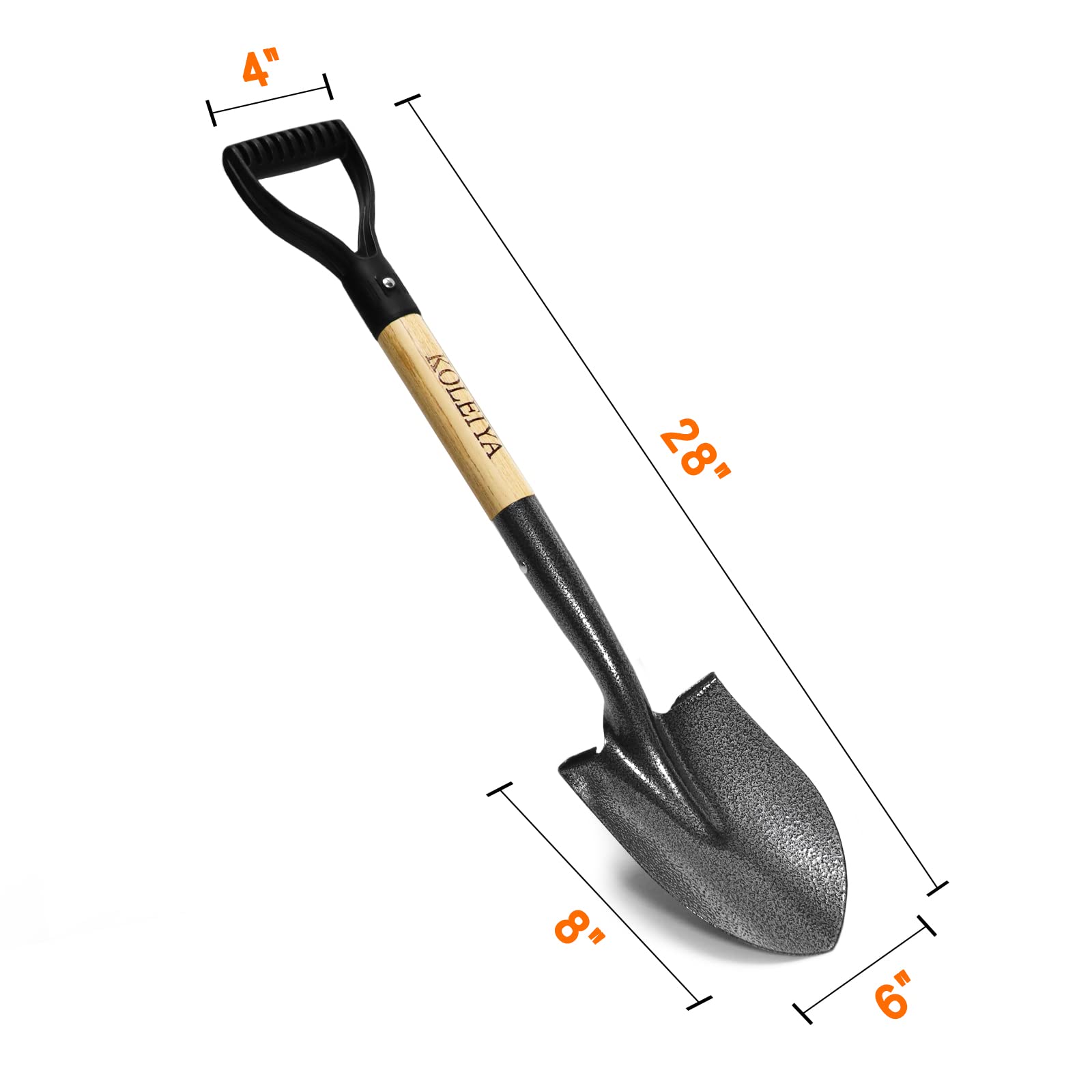 KOLEIYA Small Short Handle Shovel in camping backpack