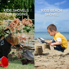 KOLEIYA Small Short Handle Shovel in sandbox with sand