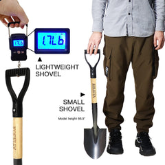KOLEIYA Small Short Handle Shovel metal head close-up