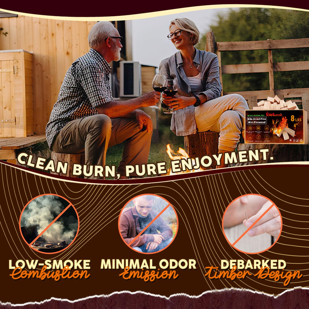 KoleSummit Mini Firewood with included fire starters and gloves