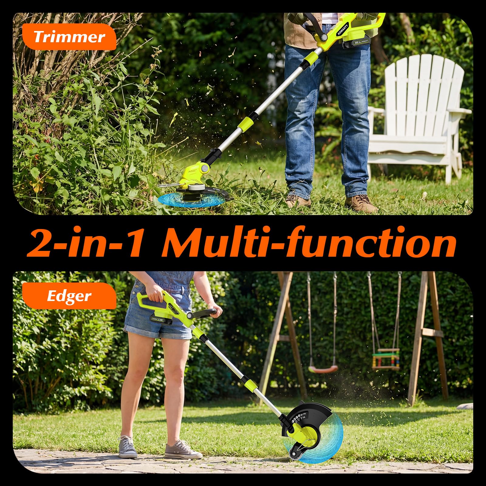 KOMASTY 20V String Trimmer with adjustable head