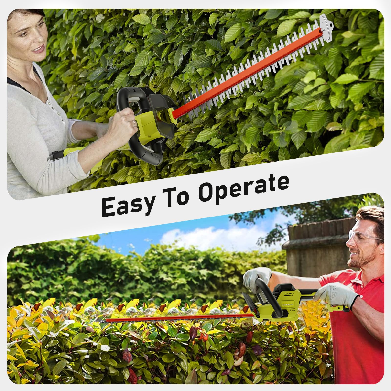 KOMASTY hedge trimmer packaging front view
