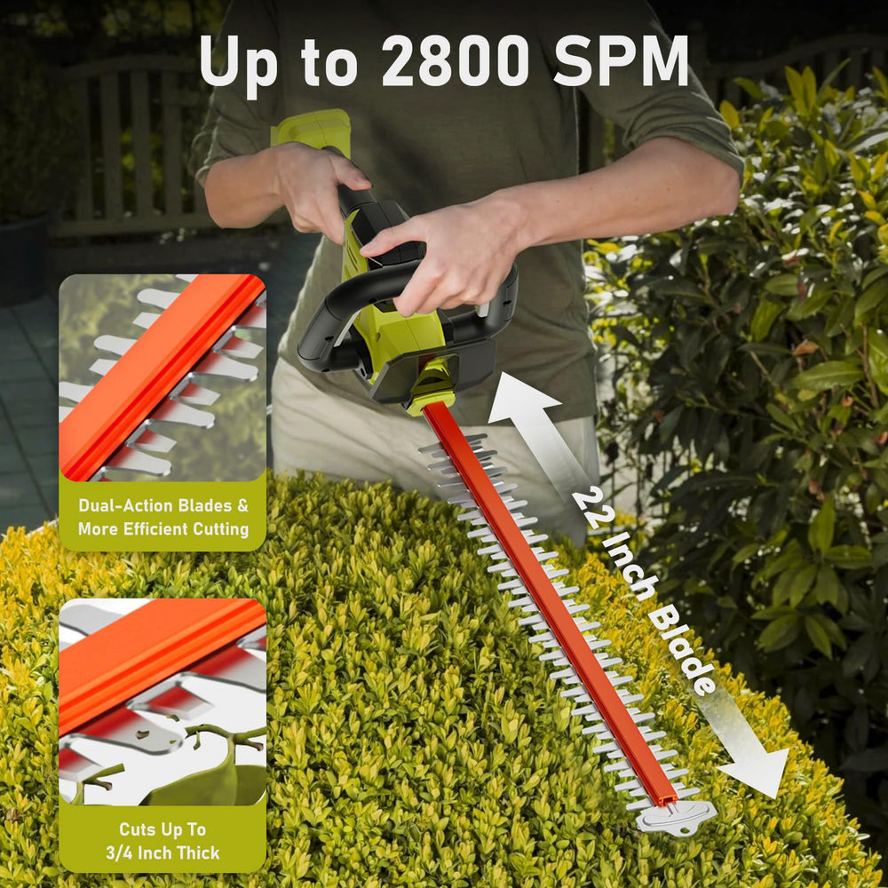 KOMASTY hedge trimmer power indicator light close-up