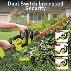 KOMASTY hedge trimmer side view showcasing cutting edge