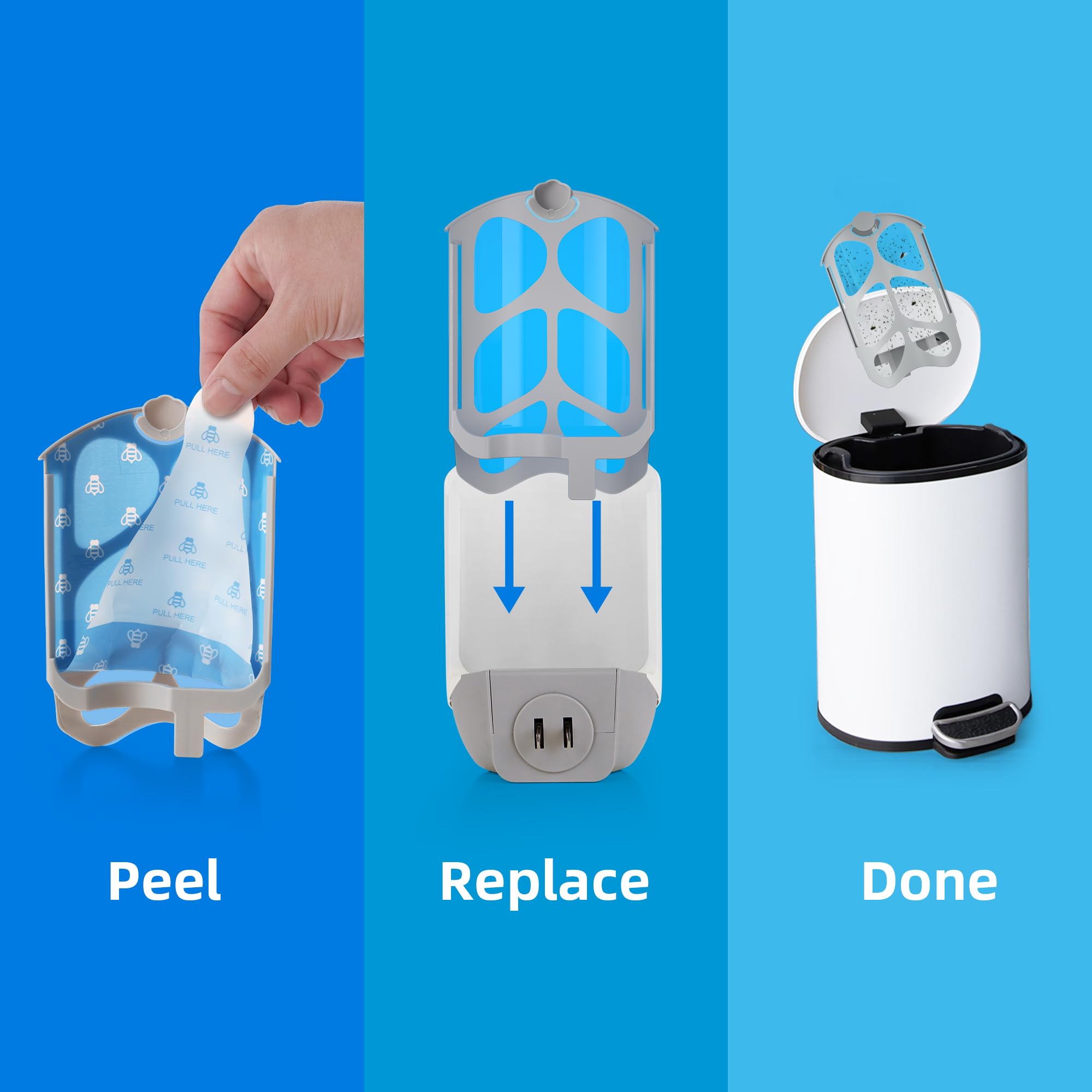 Kompoll refill cartridge inserted in trap model